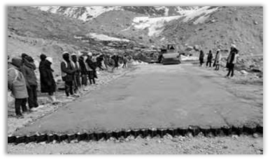 Sasoma-Saserla Road in Ladakh, Source: BRO images